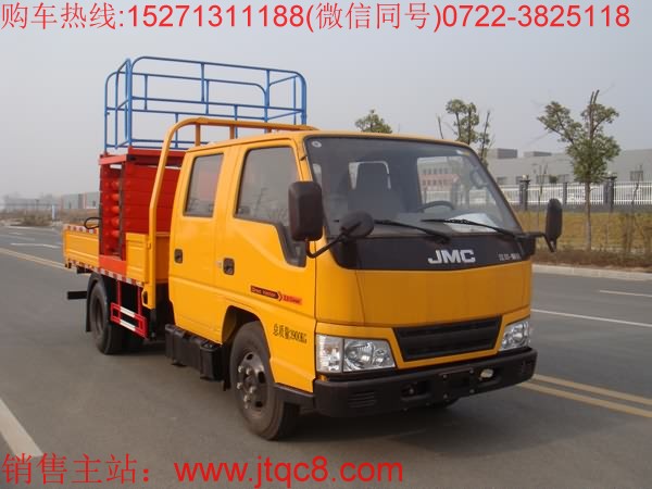 江鈴升降平臺車(10米)|可以上藍牌的升降車|市區電力登高車