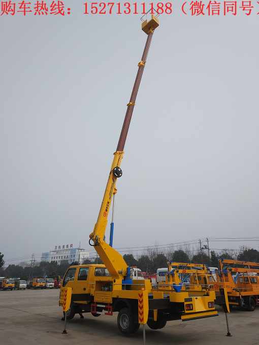 五十鈴20米直臂式升降車采用慶鈴600P底盤,五十鈴柴油國五發動機。